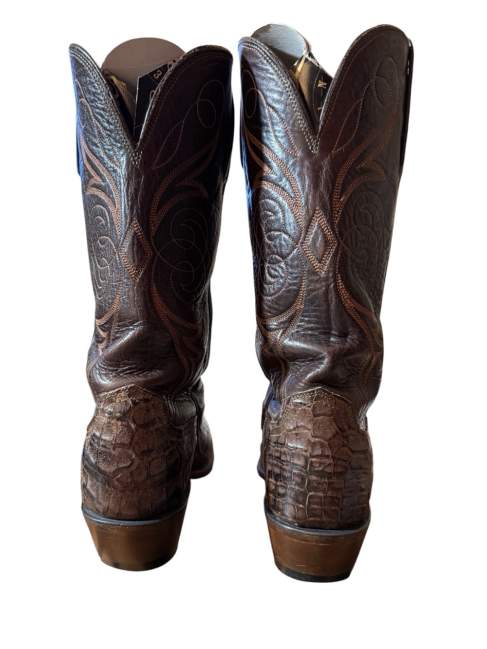 Lucchese Heritage Hornback Caiman Tail Leather Boots, Style # N4081, Rare! - Picture 5 of 12